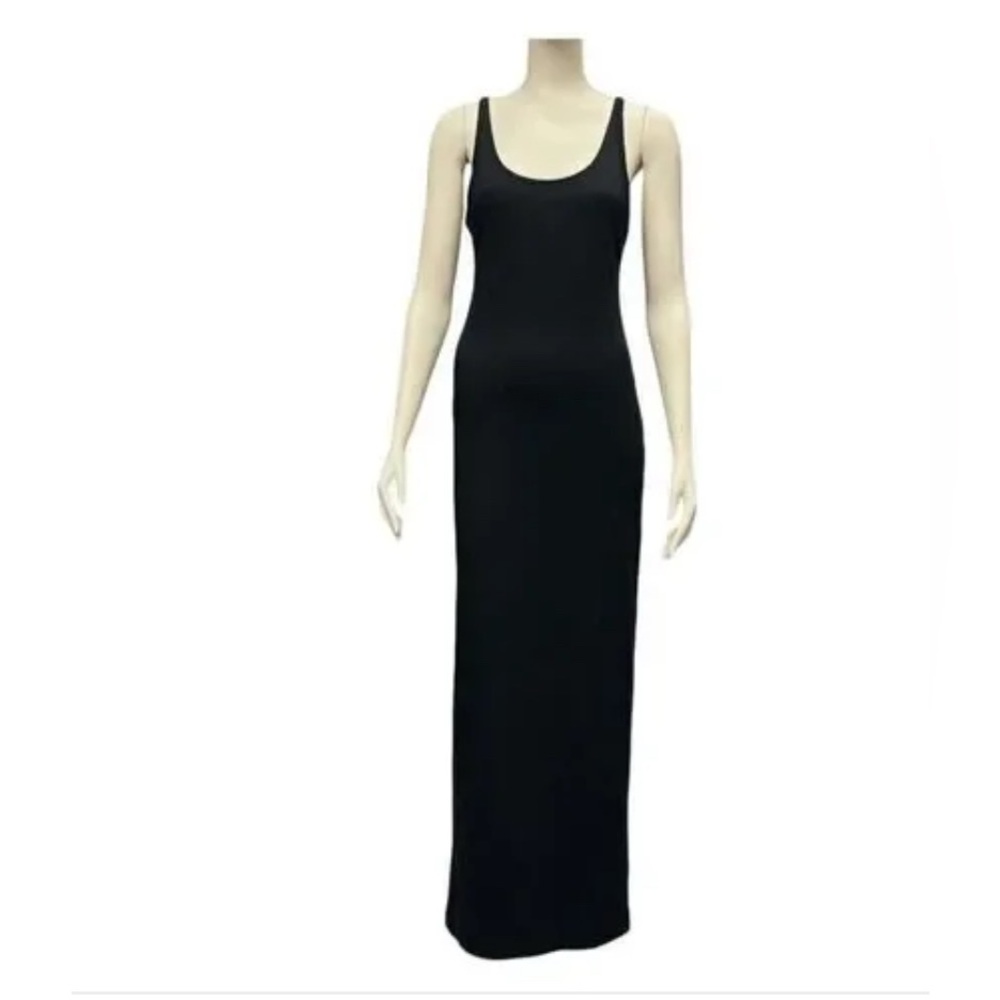 J Crew women’s Scoop neck long knit Tank dress black Size M NWOT
